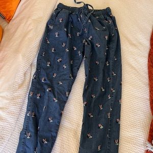 Minnie Mouse Denim Joggers from Disneyland, size medium
